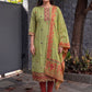 Olive green jamdani cotton weaving suit