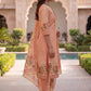 Peach Jamdani Cotton Straight Fit Festive Kurta And Dupatta