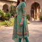 Green Jamdani Cotton Straight Fit Festive Kurta And Dupatta